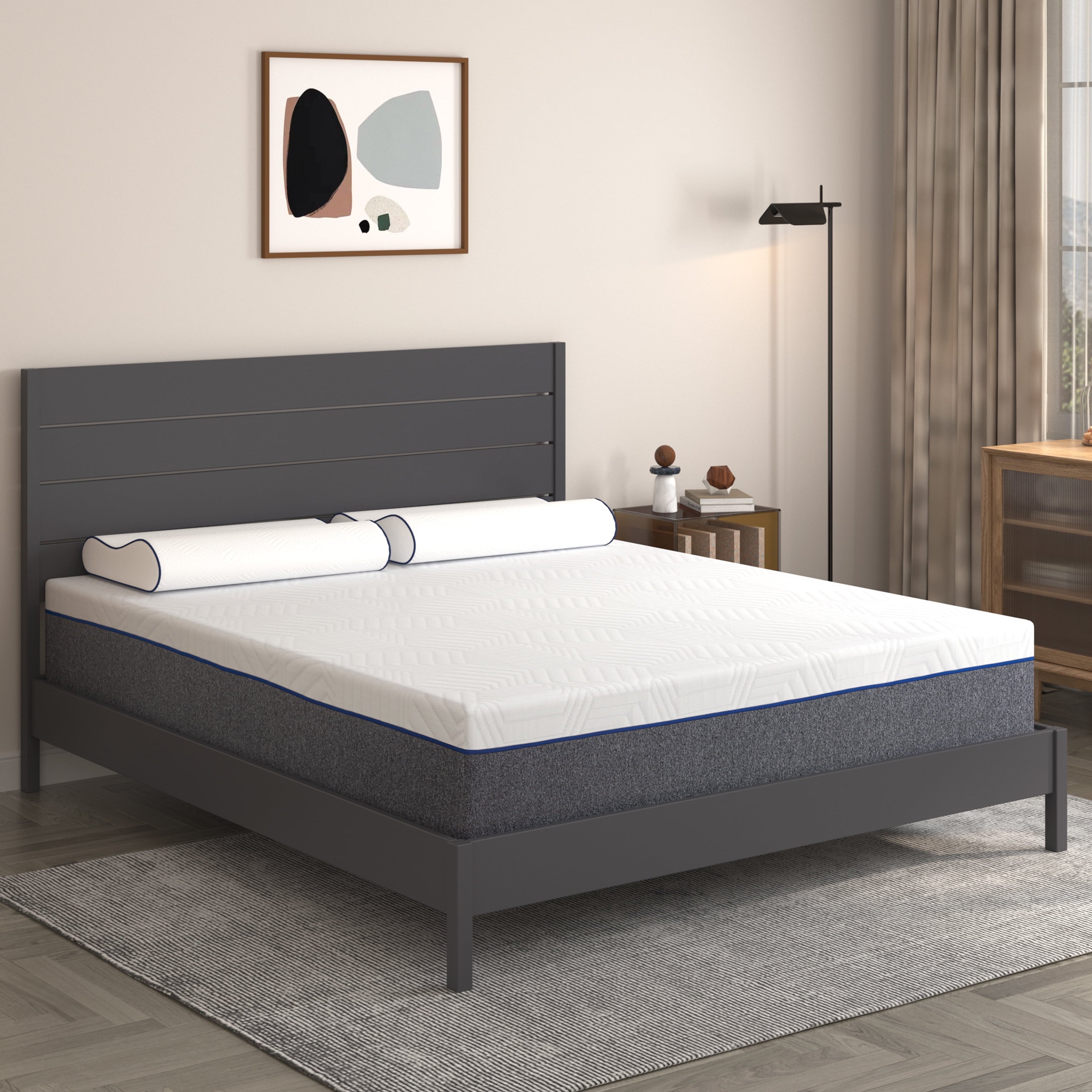 inch Bamboo Charcoal Memory Foam Hybrid Mattresse in a Box, Twin mattress