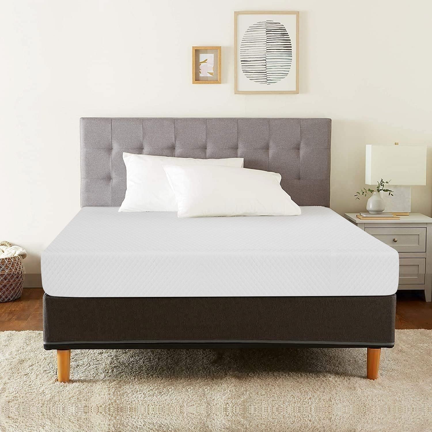 Foam Mattress Queen Size,8 inch Gel Mattress for Cool Sleep Pressure Relief, Medium Firm Mattresses CertiPUR-US Certified/Bed-in-a-Box/Pressure Relieving