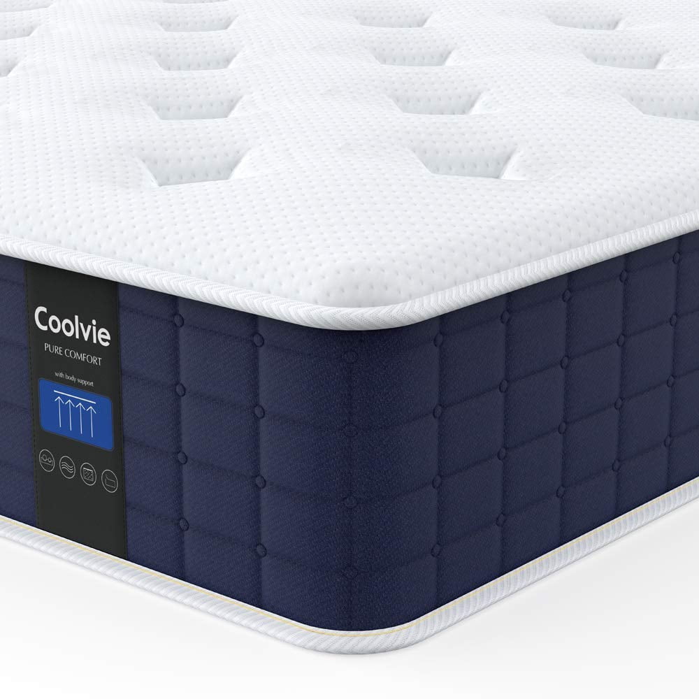 Mattress, Coolvie 10 inch Hybrid Mattress in a Box, Medium Firm, Multiple Sizes