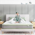 10'' Pocket Spring Hybrid Mattress in a Box for Cool Sleep, Queen Size Mattress
