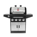 Flavor Pro 4-Burner Propane, Wood Gas Grill with Multi-Fuel Flavor Drawer in Silver