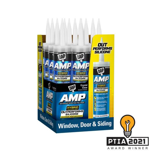 AMP Advanced Modified 9 oz. Crystal Clear Polymer All Weather Window, Door and Siding Sealant (12-Pack)