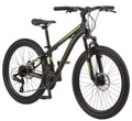 Sidewinder mountain bike, 24-inch wheels, 21 speeds, black / green