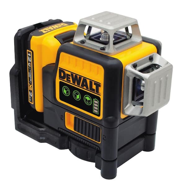 12V MAX Lithium-Ion 100 ft. Green Self-Leveling 3-Beam 360 Degree Laser Level with 2.0Ah Battery, Charger and Case