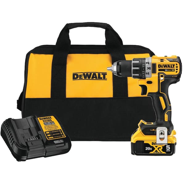 20V MAX XR Cordless Brushless 1/2 in. Drill/Driver with (1) 20V 5.0Ah Battery, Charger and Bag