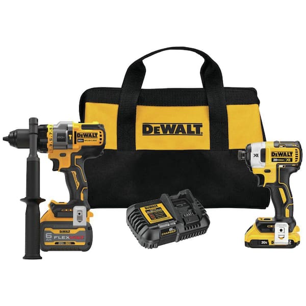 20V MAX Cordless Brushless Hammer Drill/Driver 2 Tool Combo Kit with FLEXVOLT ADVANTAGE