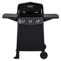 3-Burner Open Cart Propane Gas Grill in Black