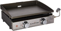 Tabletop Grill - 22 Inch Portable Gas Griddle - Propane Fueled - 2 Adjustable Burners - Rear Grease Trap - For Outdoor Cooking While Camping, Tailgating or Picnicking - Black