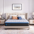 Size Mattress, Avenco Queen Mattress Firm, 10 inch Hybrid Queen Mattress in a Box, Innerspring and Gel Memory Foam, Grey, Pillow Top