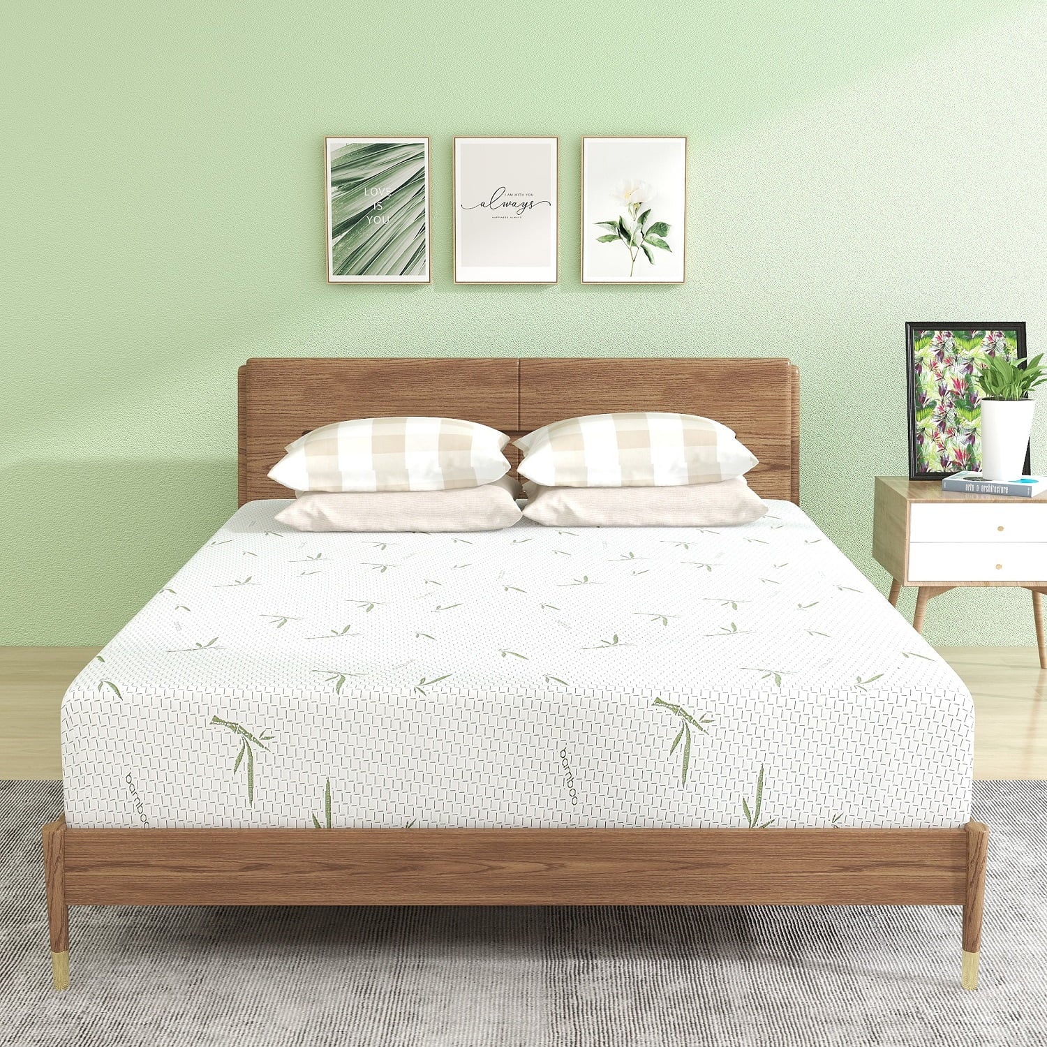 Mattress, 10 inch Memory Foam Mattress Bed in a Box,with Green Tea Cooling Gel, Made in USA