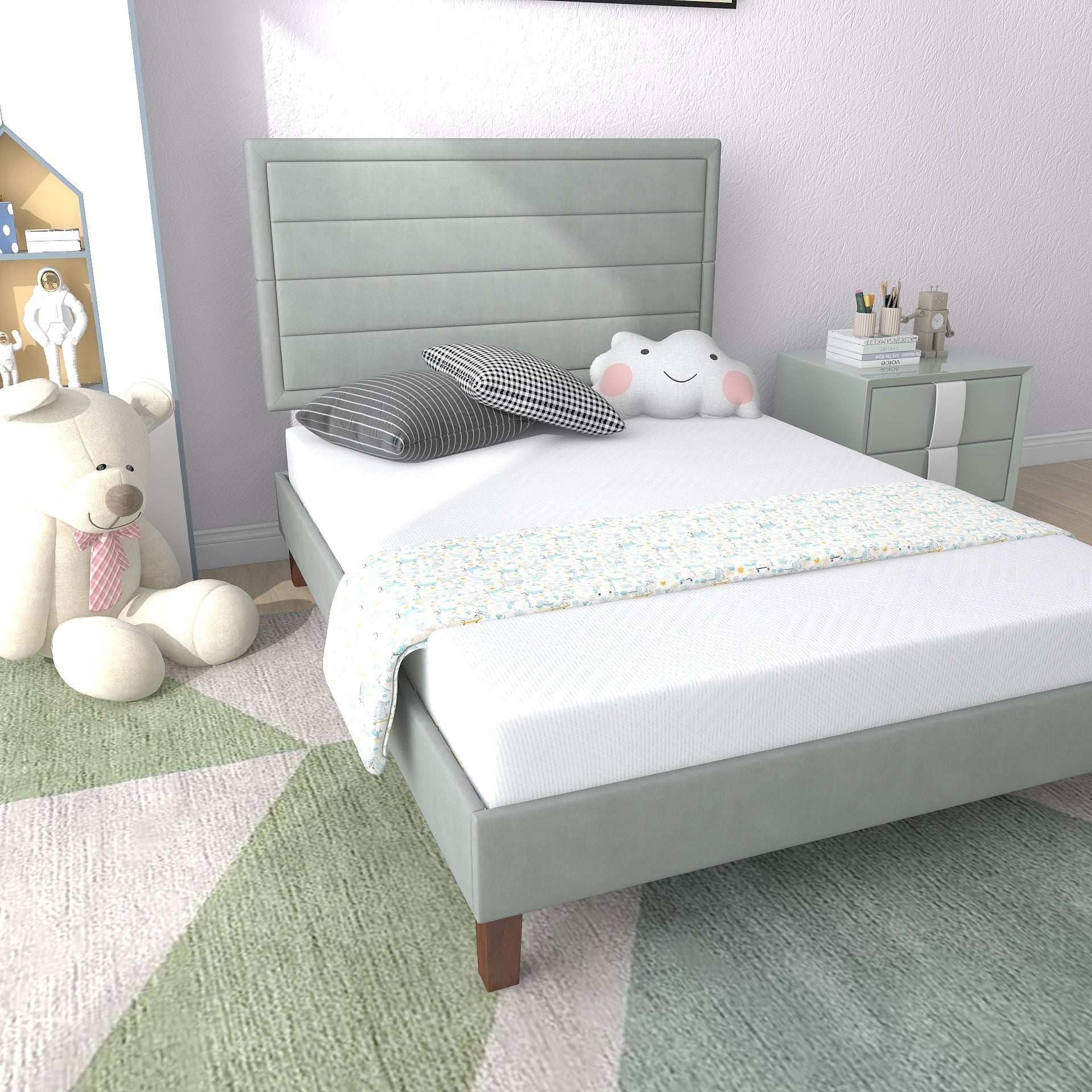 6 inch Twin Mattress Medium Firm Memory Foam Mattress Bed in a Box, Made in USA