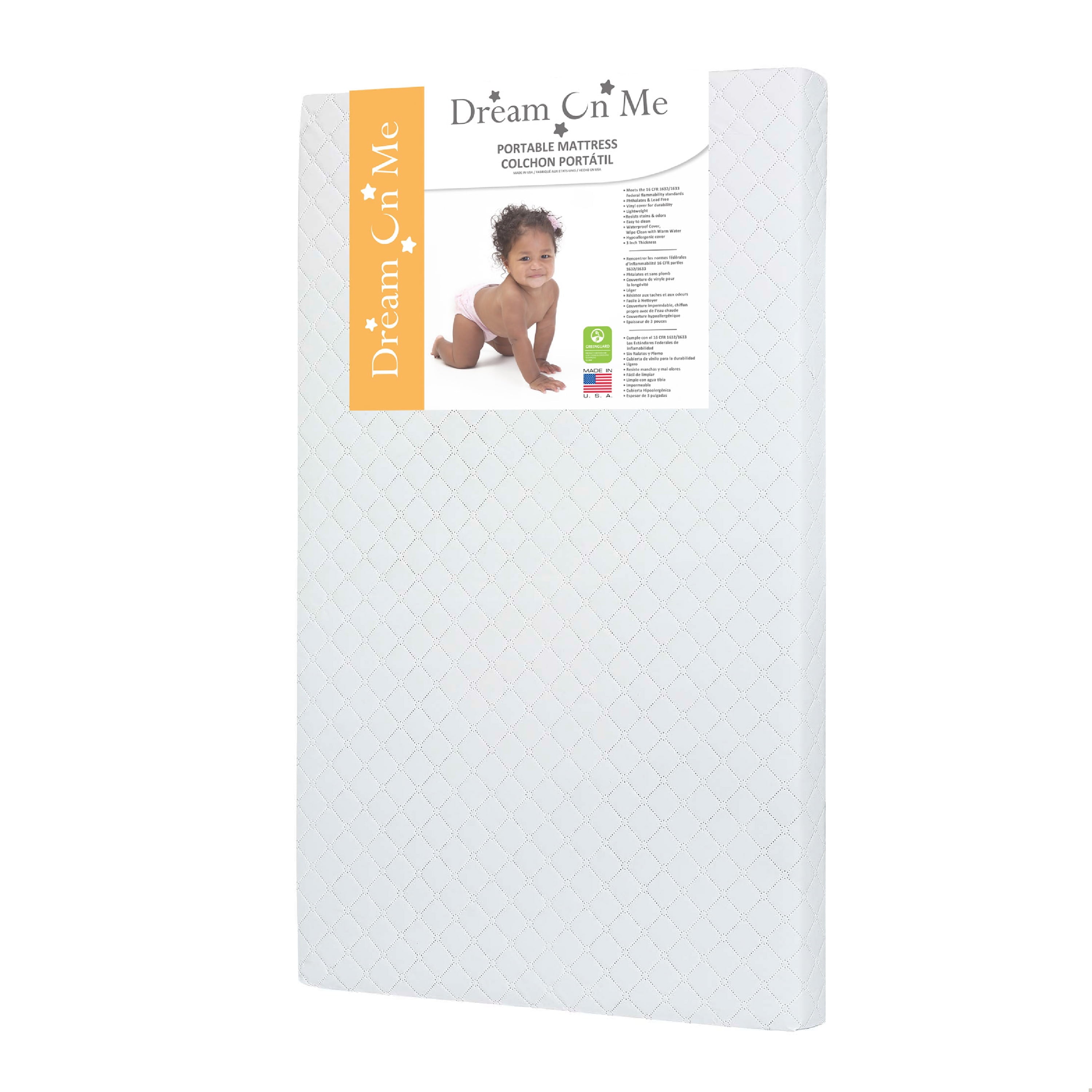 on Me, Sunset 3" Extra Firm Fiber Portable Crib Mattress