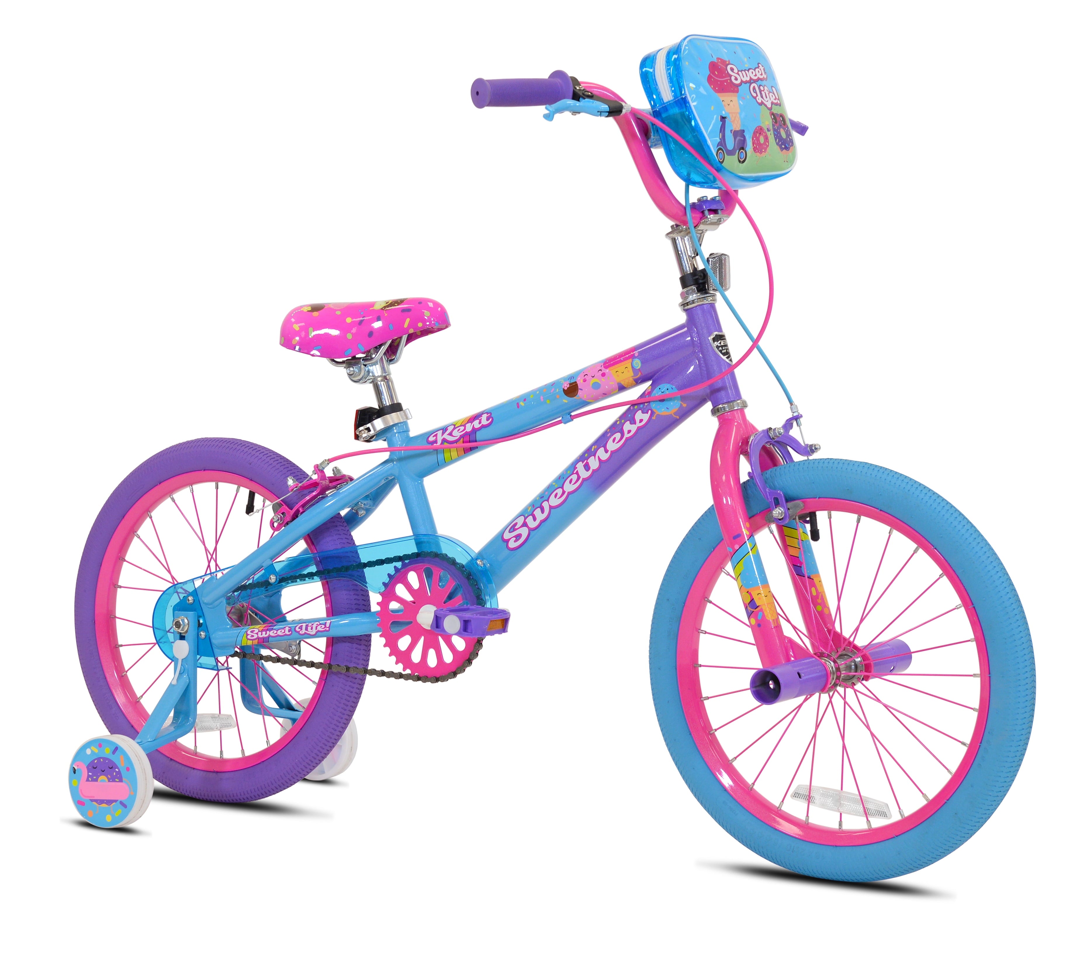 18" Sweetness Girls Bike, Purple/Pink/Blue