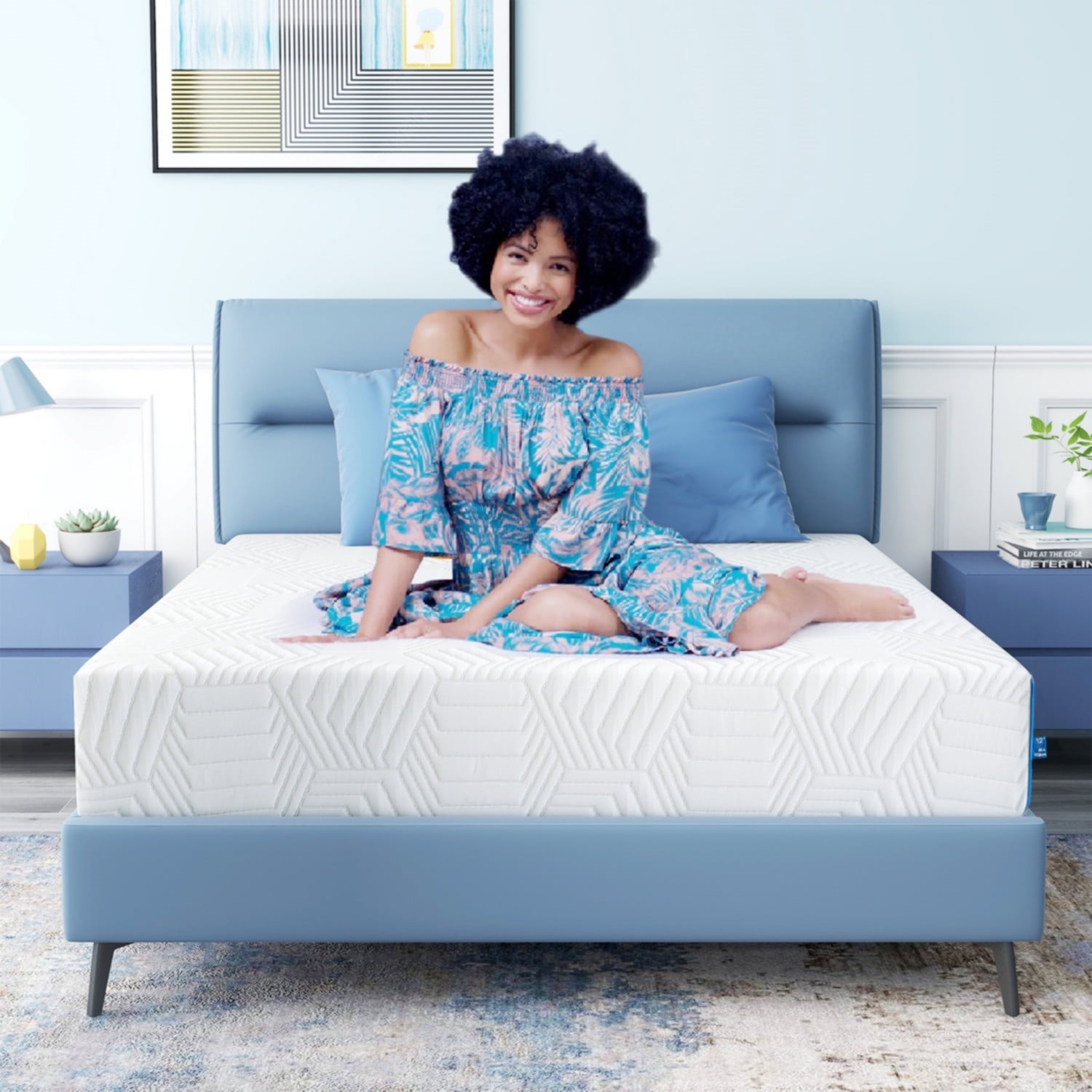 Mattress Bed in a Box, Memory Foam Mattress infused with Green Tea and Cooling Gel,12 inches, Made in USA