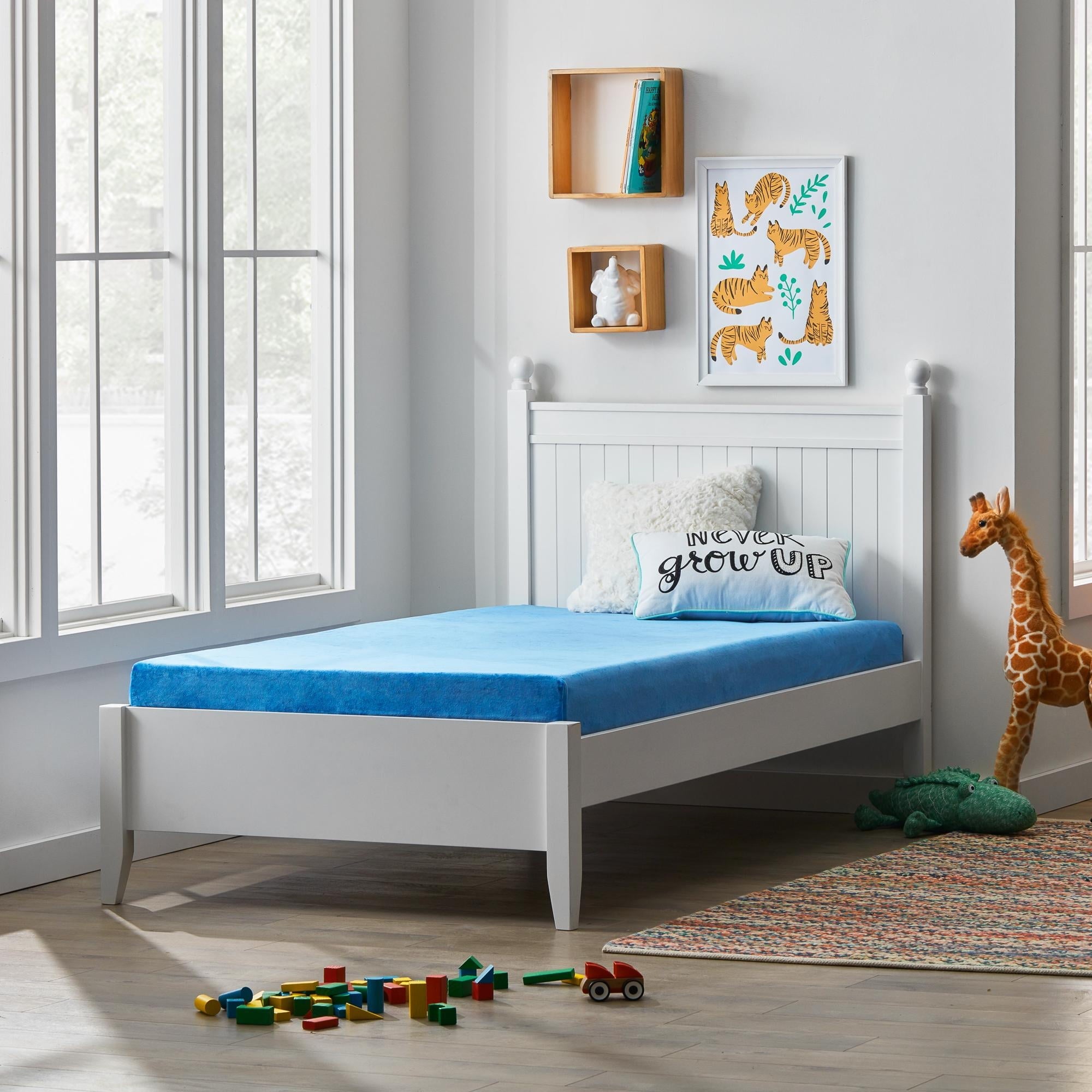 Haven 6" Waterproof Gel Memory Foam Kids Mattress, Twin, Blue