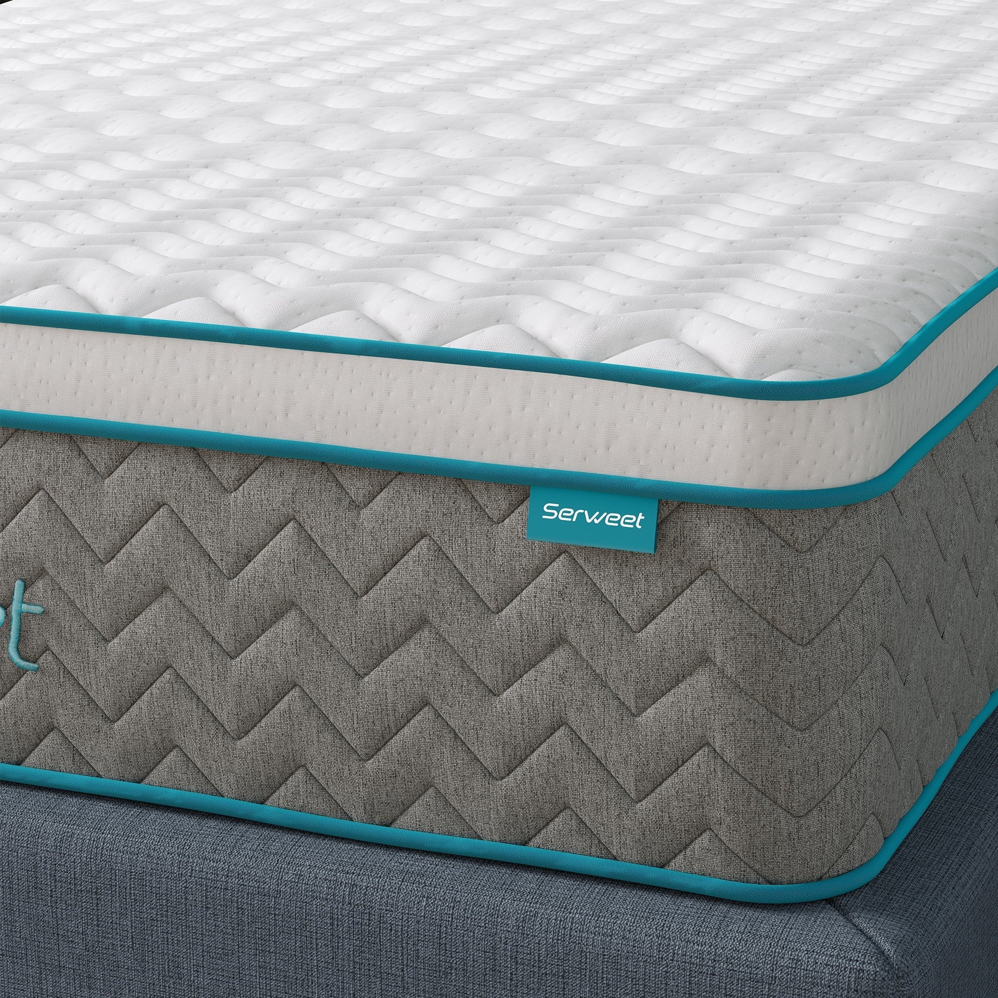 Size Hybrid Mattress, Serweet 10 inch Medium Firm Mattress Queen, with Bamboo Charcoal Memory foam, 7-Zone Innerspring Pillow Top Mattress for Cooler Sleep Supportive & Pressure Relief