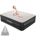 US 18 inch Queen Size Air Mattress with Built-in-Pump, Black