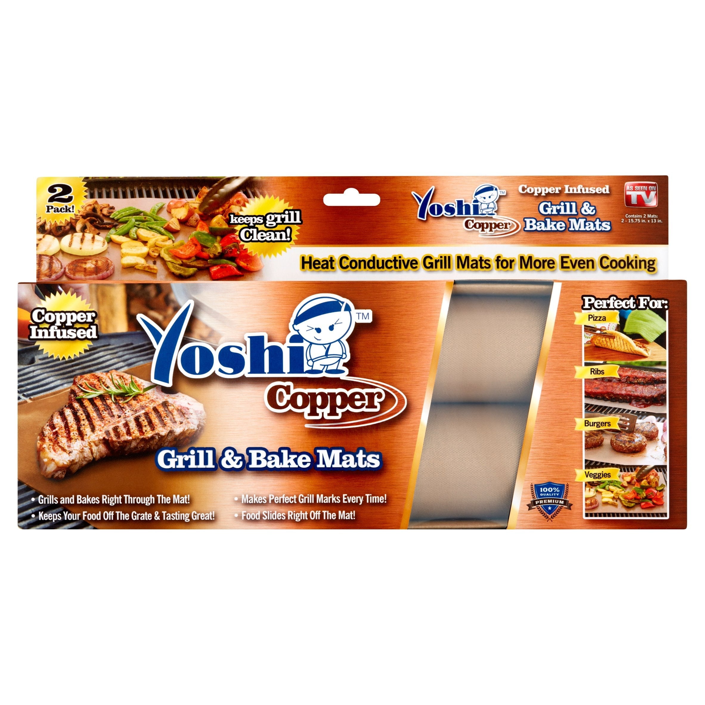 Copper Grill Mat, 2 count