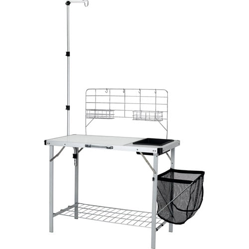 Trail Camping Table, Silver, 39 L in x 19.7 W in x 76 H in