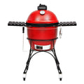 Classic Joe I 18 in. Charcoal Grill in Red with Cart, Side Shelves, Grate Gripper, and Ash Tool
