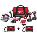 M18 18V Lithium-Ion Cordless Combo Tool Kit (6-Tool) with Two M18 Wet/Dry Vacuums