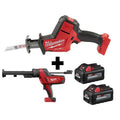 M18 FUEL 18V Lithium-Ion Brushless Cordless HACKZALL Reciprocating Saw & M18 Caulk Gun with Two M18 6.0Ah Batteries