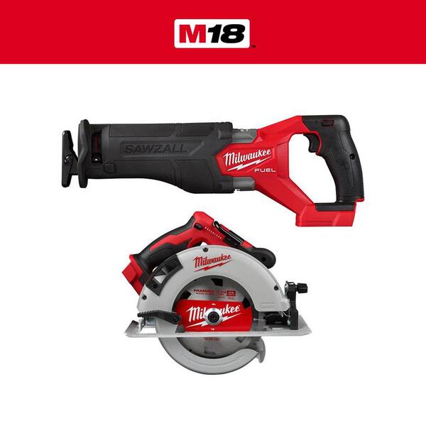 M18 FUEL GEN-2 18V Lithium-Ion Brushless Cordless SAWZALL Reciprocating Saw and 7-1/4 in Circular Saw (2-Tool)