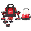 M18 18V Lithium-Ion Brushless Cordless Compact Drill/Impact Combo Kit (2-Tool) W/LED Site Light & (2) 3.0Ah Batt