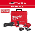 M18 FUEL 18V Lithium-Ion Brushless Cordless SAWZALL Reciprocating Saw Kit W/one 5.0 Ah Batteries, Charger and Case