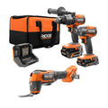 18V Brushless Cordless 3-Tool Combo Kit w/ Hammer Drill, Impact Driver, Oscillating Multi-Tool, Batteries, Charger & Bag