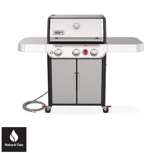Genesis S-325s 3-Burner Natural Gas Grill in Stainless with Built-In Thermometer